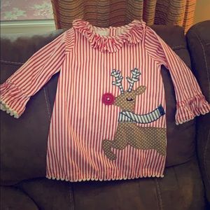 Mud Pie Reindeer Christmas Dress, size 4T